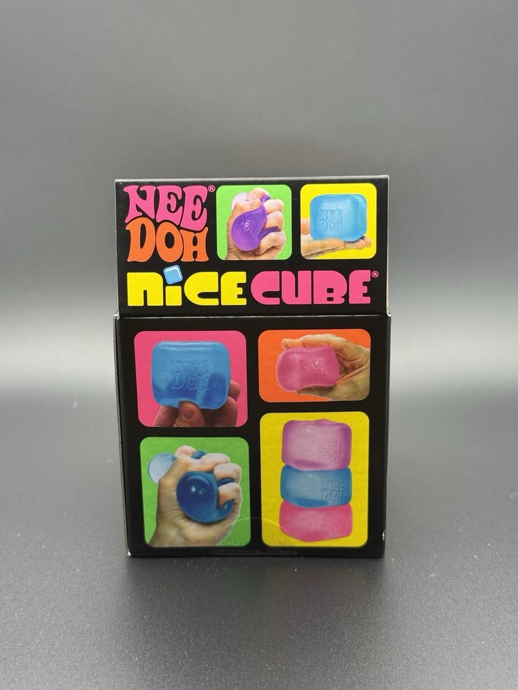 Schylling Nee Doh Nice Cube Pink Super Solid Squish Squeeze Toy, Age 3+