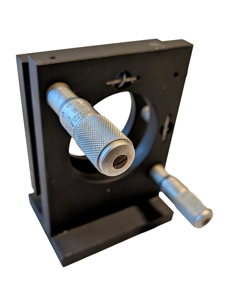 Precision Optical Aperture Slit Mount w/ Dual Micrometers Lab Optics Stage