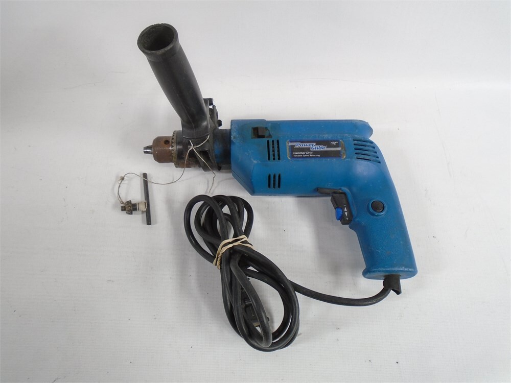 Power Glide 1/2” Hammer Drill Model 60109800  Variable Speed Reversible