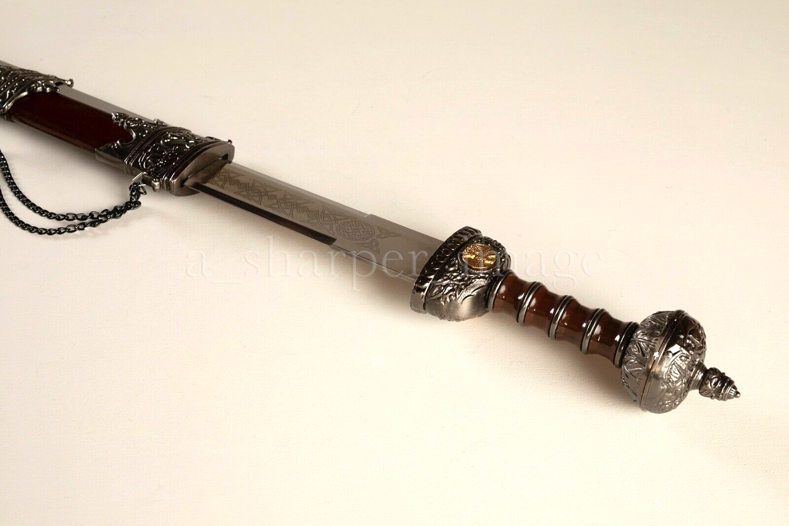 31" Roman Legion Gladius Sword Maximus Centurion, Scabbard & Display Stand SOLID