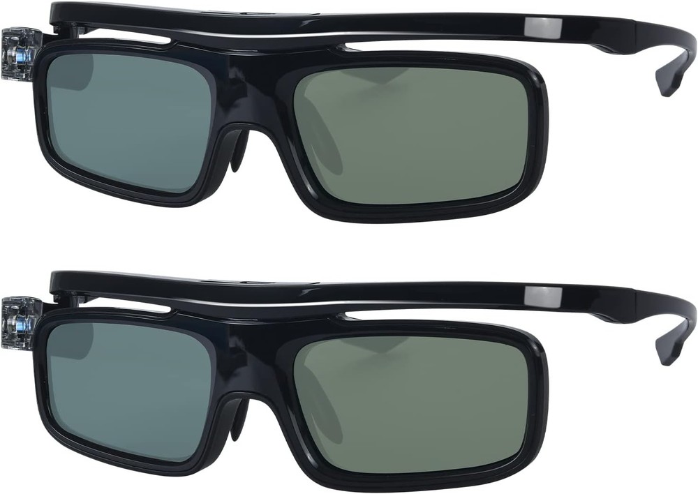 3D Glasses, Active Shutter Rechargeable Eyewear for 3D DLP-Link Projectors Co...