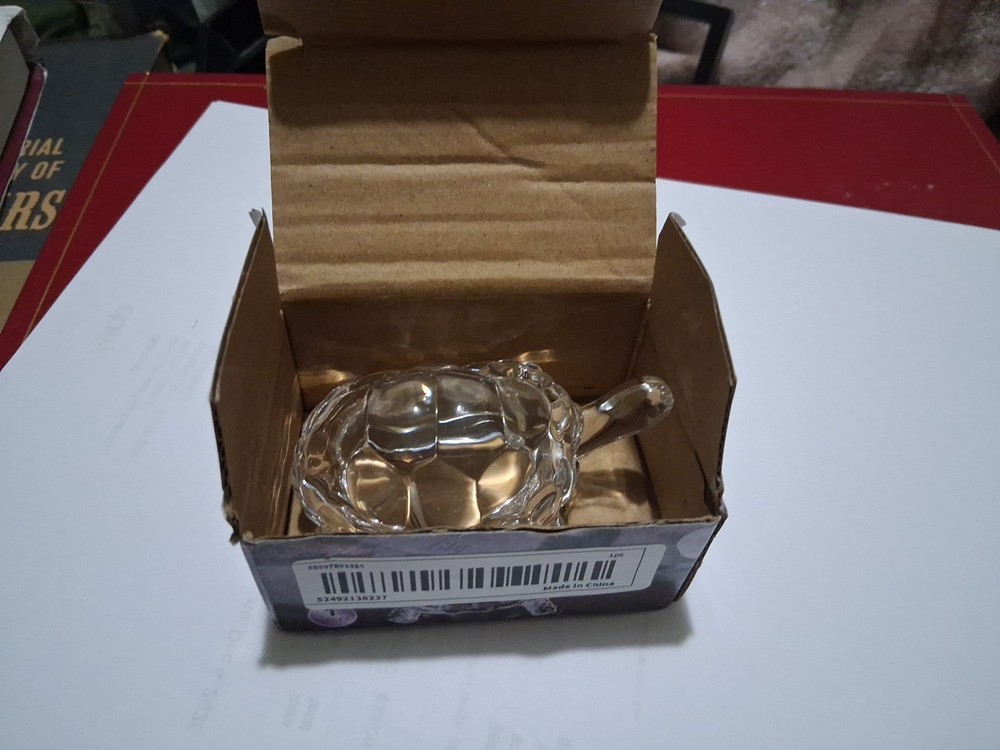 Crystal Clear Glass Turtle Tortoise Figure