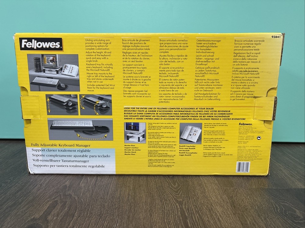 Fellowes, Fully Adjustable Keyboard Manger # 93841 NEW!