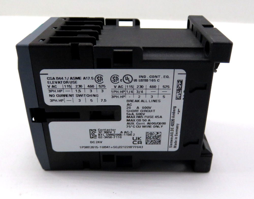 Siemens 3RT2015-1UB41 Power Contactor
