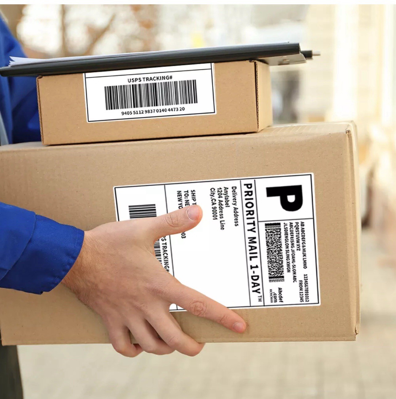 4"x6" Fanfold Direct Thermal Shipping Labels for Zebra and Rollo 500 PCS