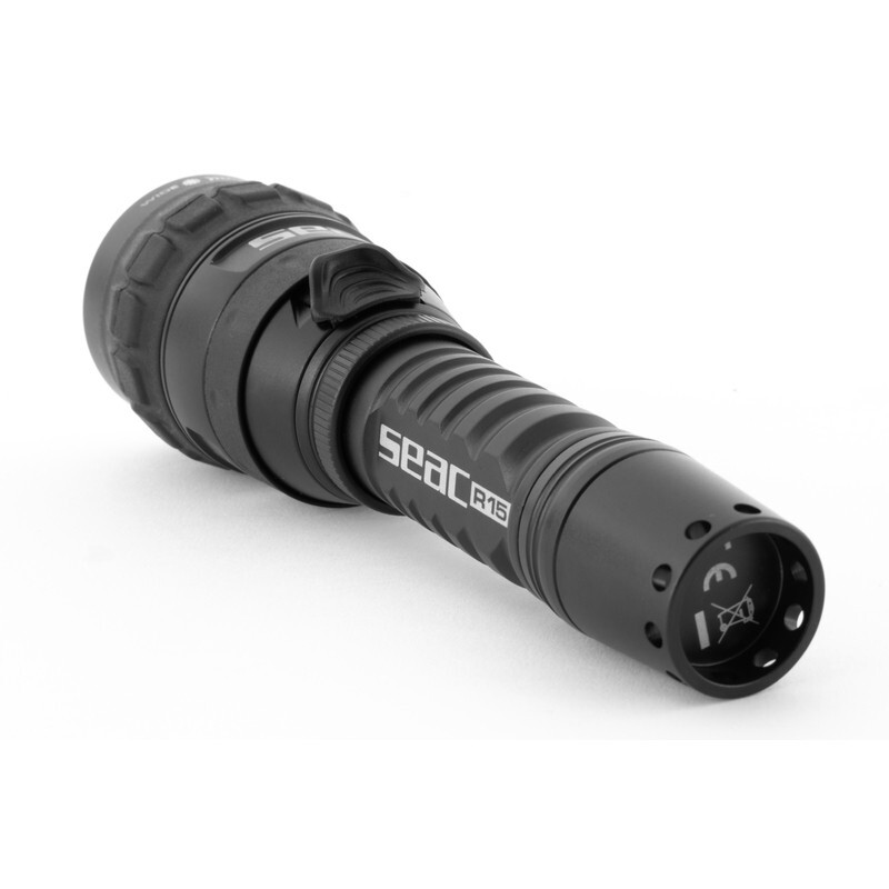 SEAC R15 LIGHT CHARCOL GRAY LED FLASHLIGHT LITHIUM BATTERY