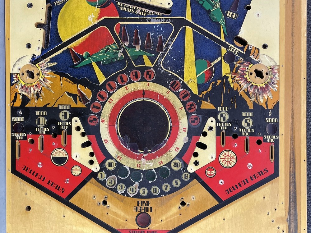 Williams Stellar Wars Pinball Machine Game Playfield