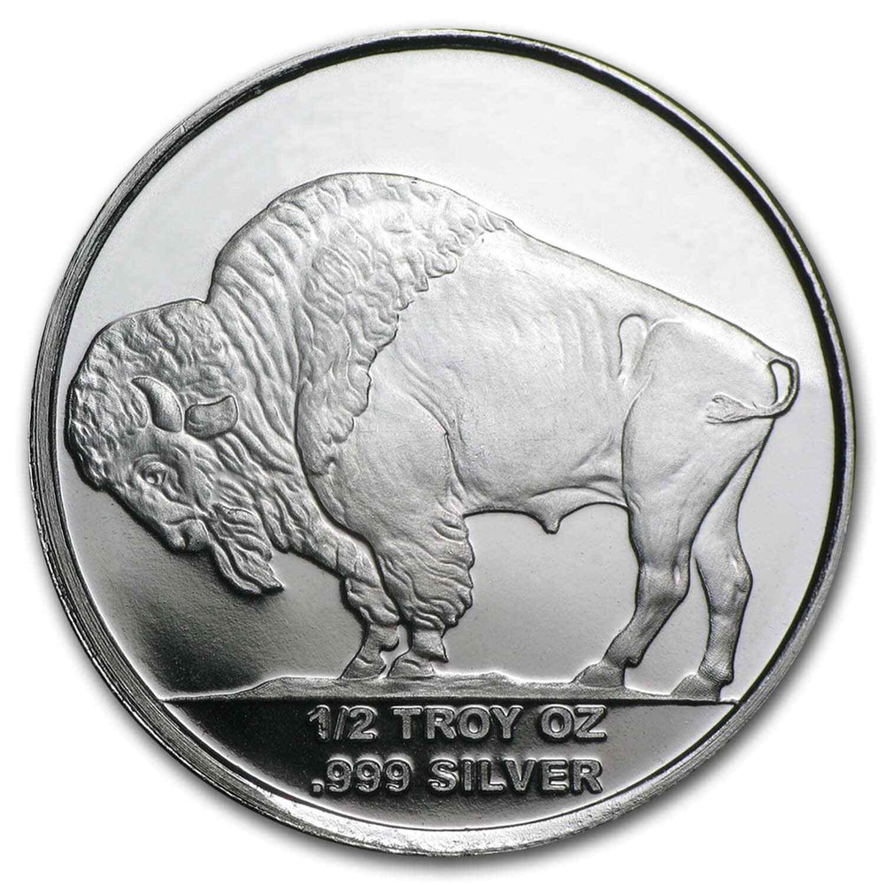 1/2 oz Silver Round - Buffalo