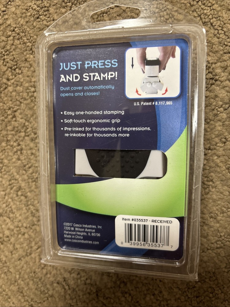 Received Stamp Accu Stamp NEW