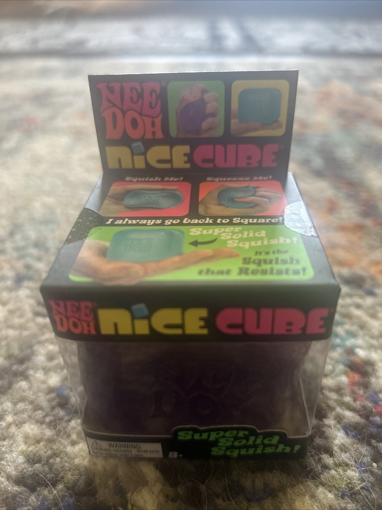 Nee Doh-Nice Cube-Super Solid Squish-Purple-Sealed
