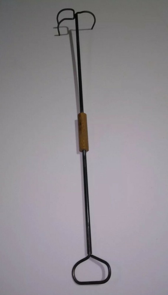 CLINKER GRABBER FIRE TOOL Log Mover Turner Fire Pit Campfire Fireplace Camping