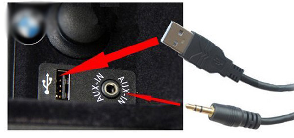 USB AUX Auxiliary Input Socket CABLE For BMW E81 E87 E90 F10 F12 E70 Mini E53