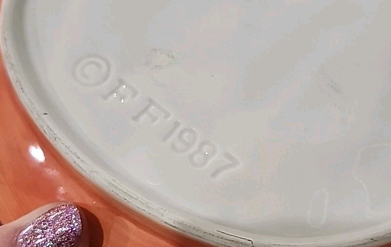 Fitz And Floyd Pumpkin Jack-O-Lantern Plate 1987