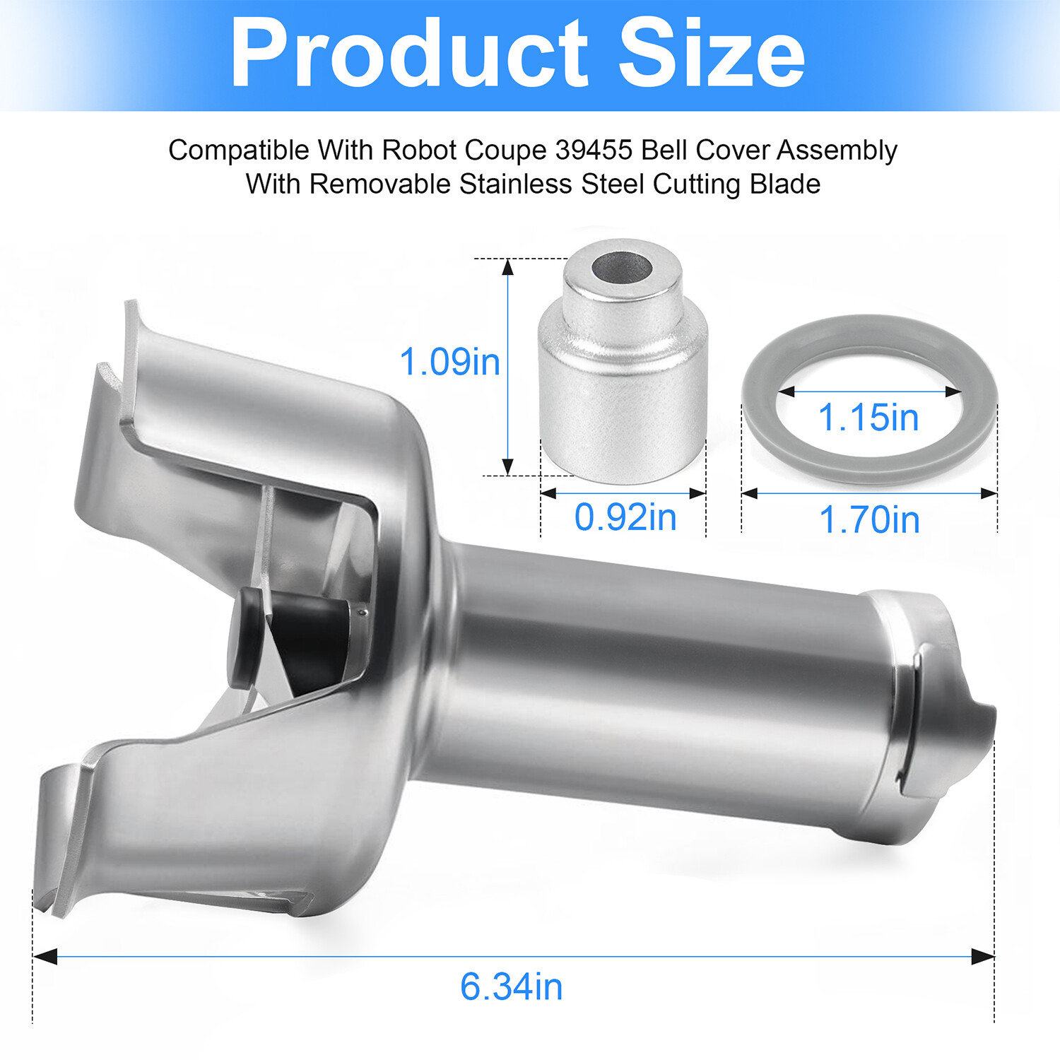 Robot Coupe 39455 Bell Cover and Blade Assembly, MP550 Turbo