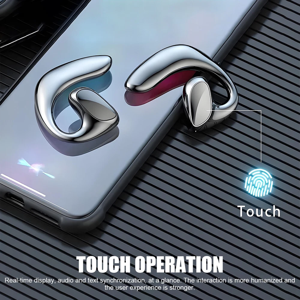 144 Language Translator Earbuds M8 Wireless Bluetooth Two Way Translation Black