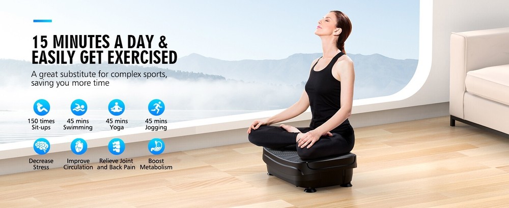 Vibration Plate Exercise Machine, PBYRD Lymphatic Drainage Machine for Weight...