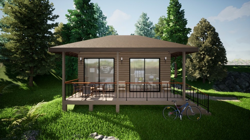 Modern Tiny House Plan with Quality 3D Images & PDF Blueprint Plans