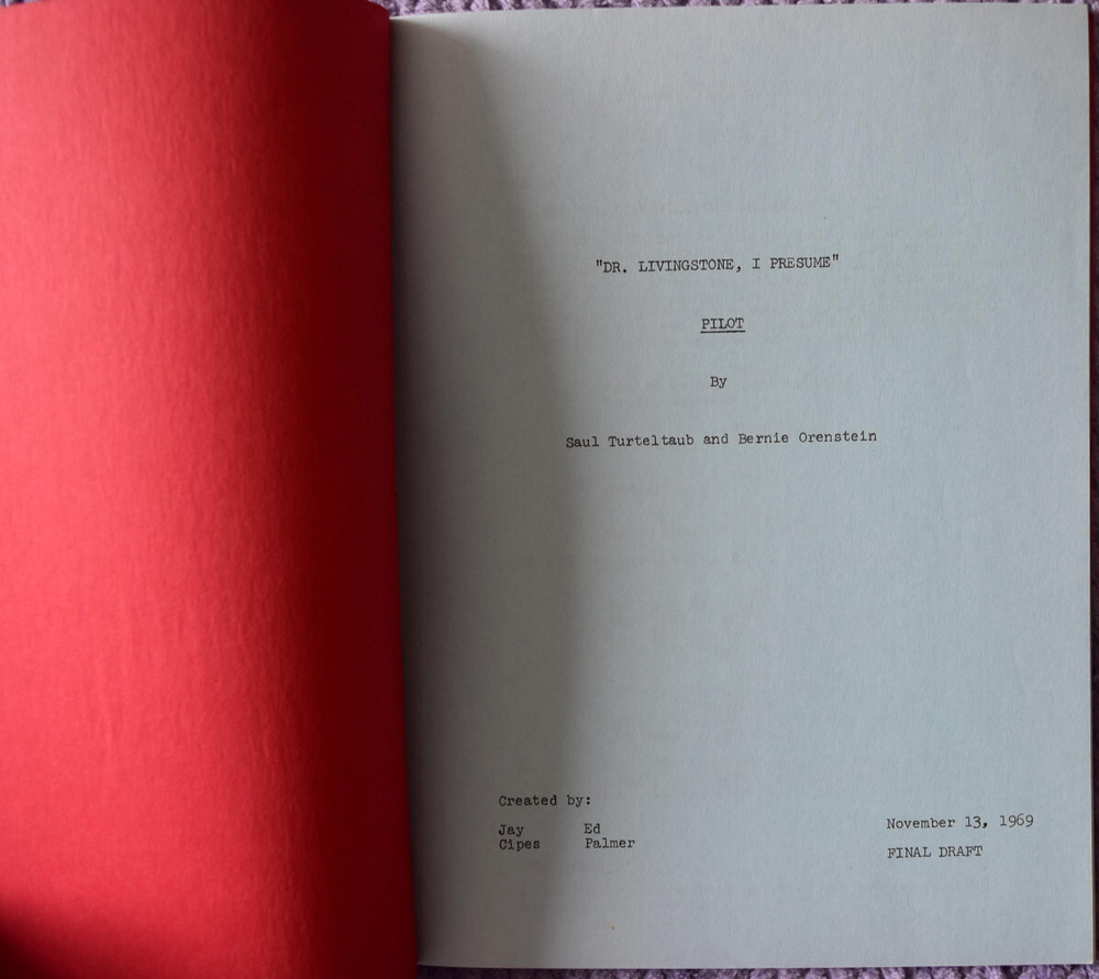 1969 " Dr. Livingstone, I Presume " Pilot Original Final Draft Screenplay Script