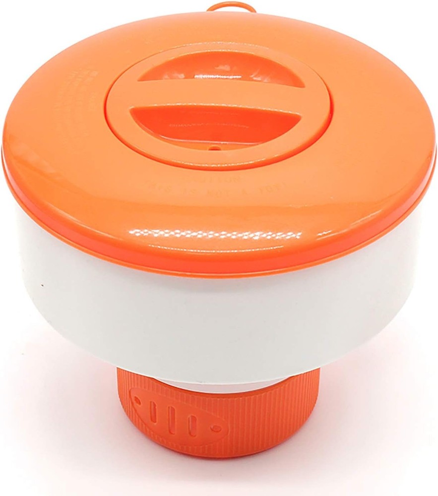 Pool Chlorine Floater, 7" Diameter Floatation Device can accommodate 3" Tablet C