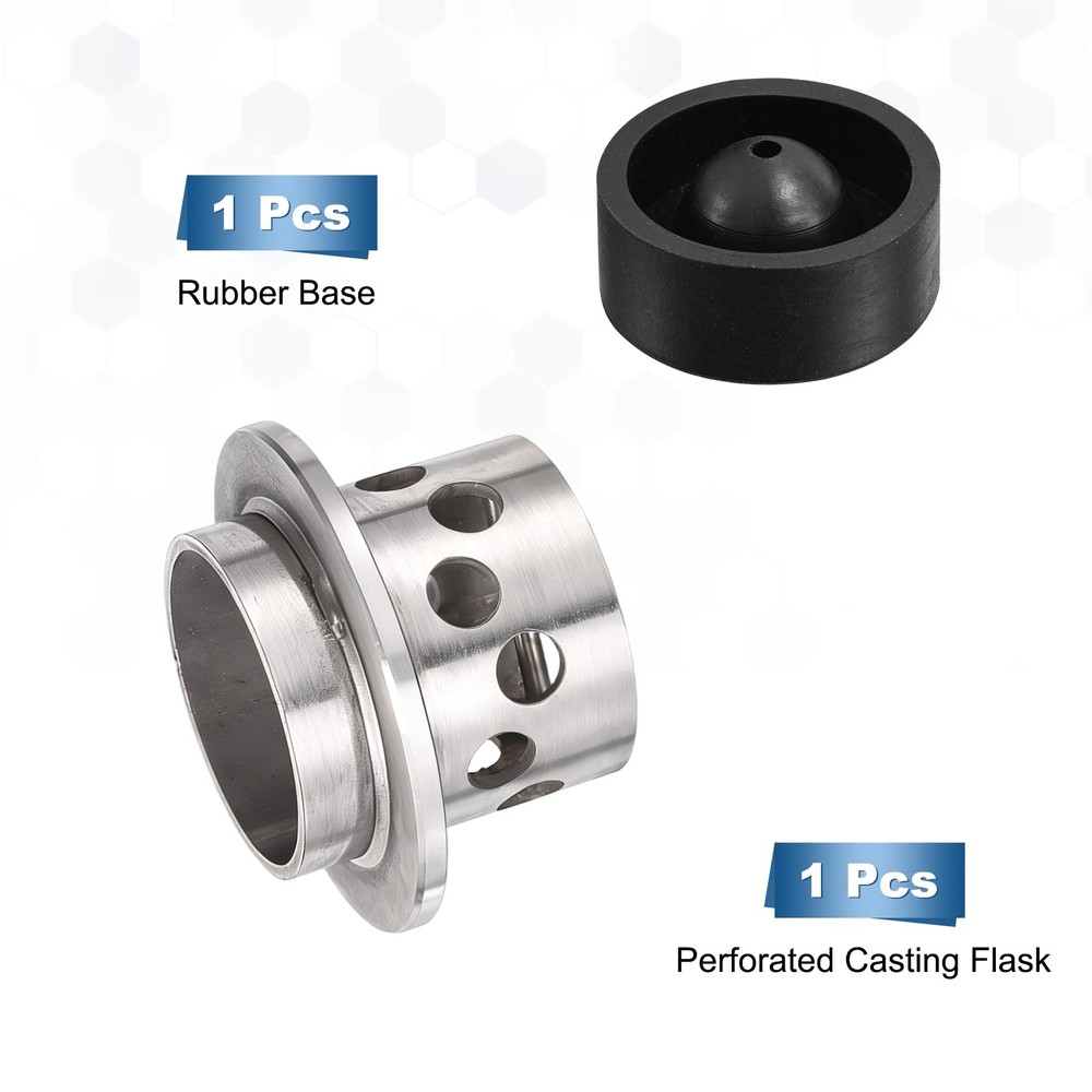 2" x 2" Perforated Casting Flask Vacuum Casting Wall Flanged with Base