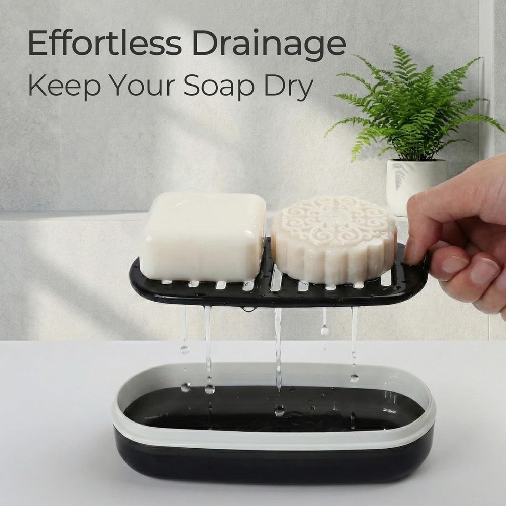 Shampoo Bar Holder Travel Case for Two Bars – Compatible with Kitsch Solid Sha