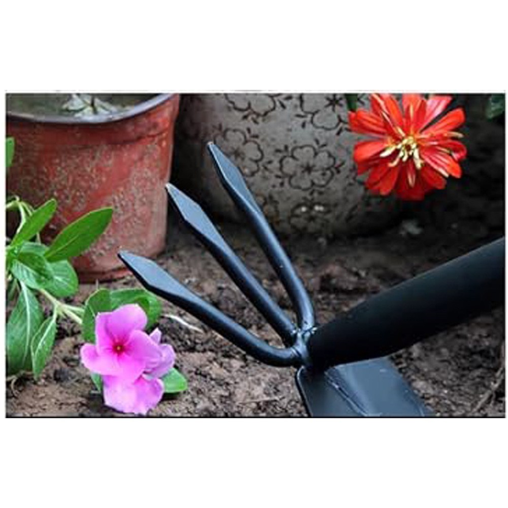 Lightweight Dual Purpose Rake and Hoe Tool for Small Vegetable Gardens