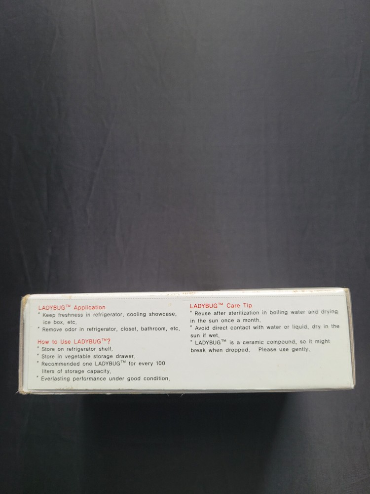 Bioceramic Ladybug Refrigerator/Freezer/Closet Deodorizer