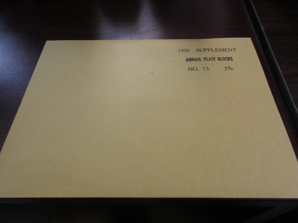"MINKUS"  SUPPLEMENT AIRMAIL PLATE BLOCKS NO.15    W/FREE SHIPPING!!!