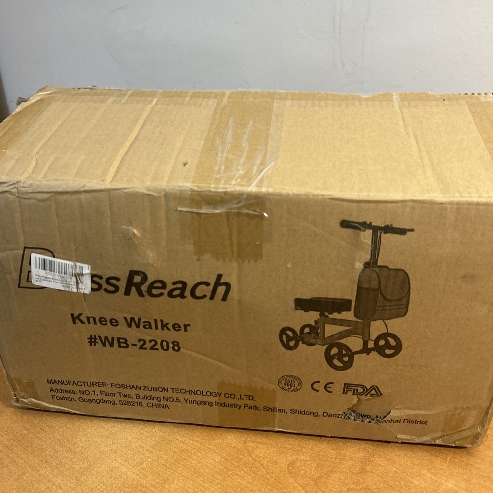 Knee Scooter, Steerable Knee Walker, Foldable Scooters BlessReach BLACK