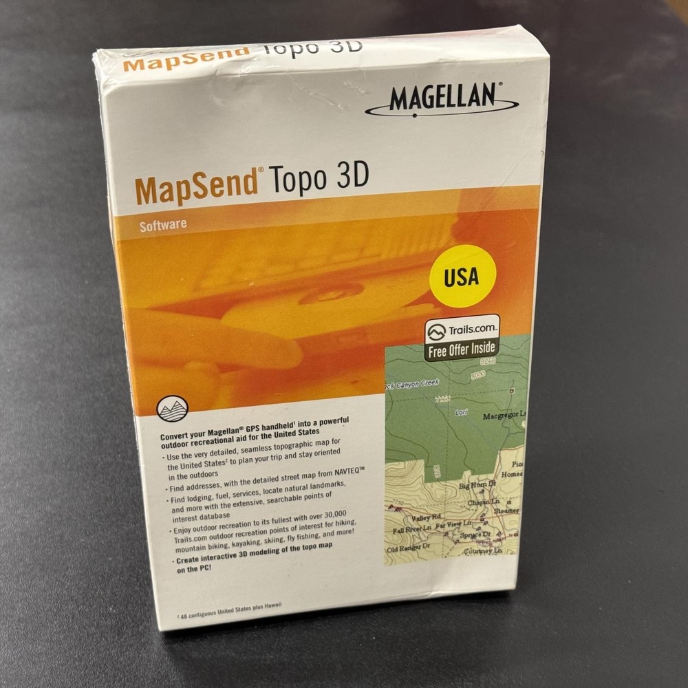 Magellan MapSend Topo 3D Software, 980611-09 USA Version 1