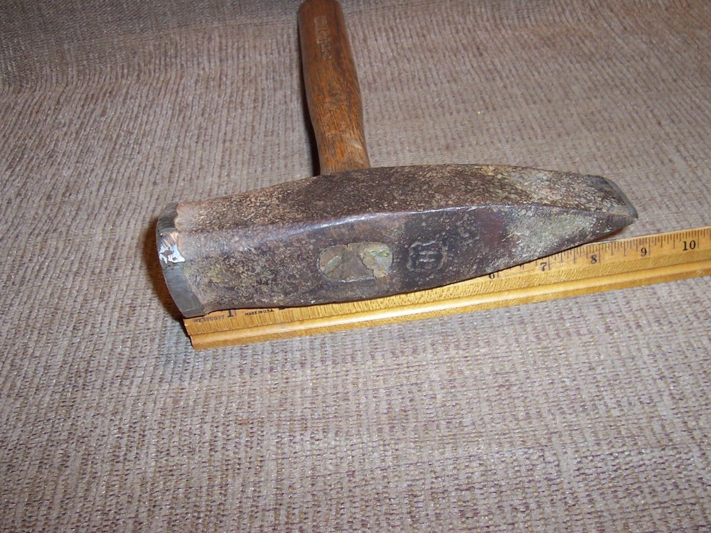 Large Heavy Hubbard Blacksmiths Handled Chisel Antique Forge Anvil Barn Tool