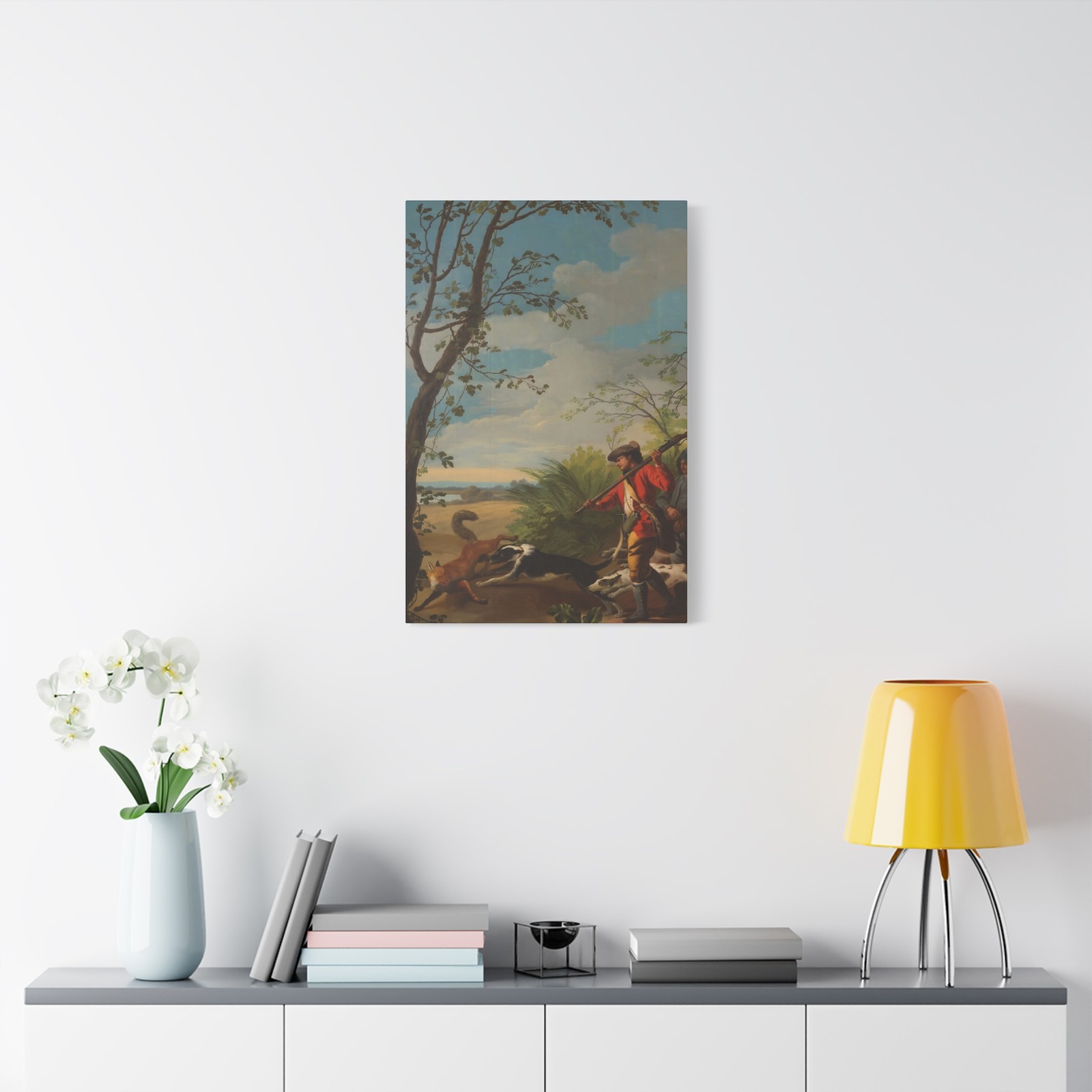 Castillo, José del - Fox Hunting - Canvas Wall Art