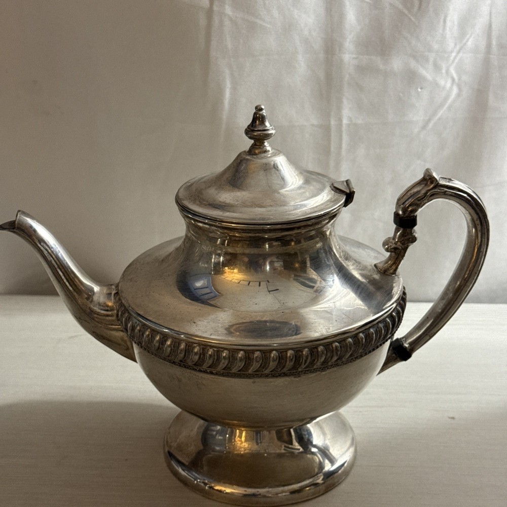Silver On Copper Teapot