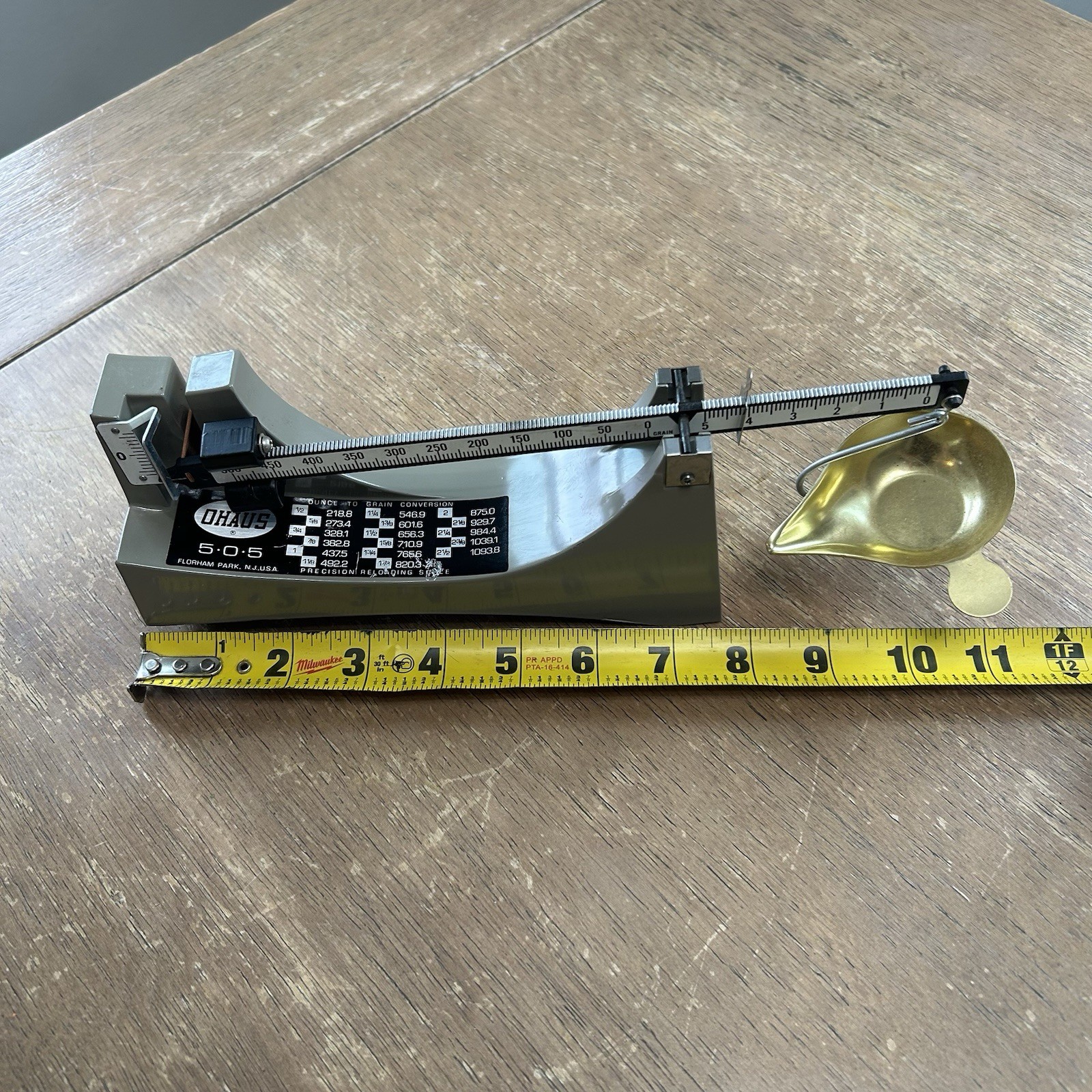 OHAUS 5 0 5 505-10 Precision Reloading Scale Balance Beam w/ Box & Instructions