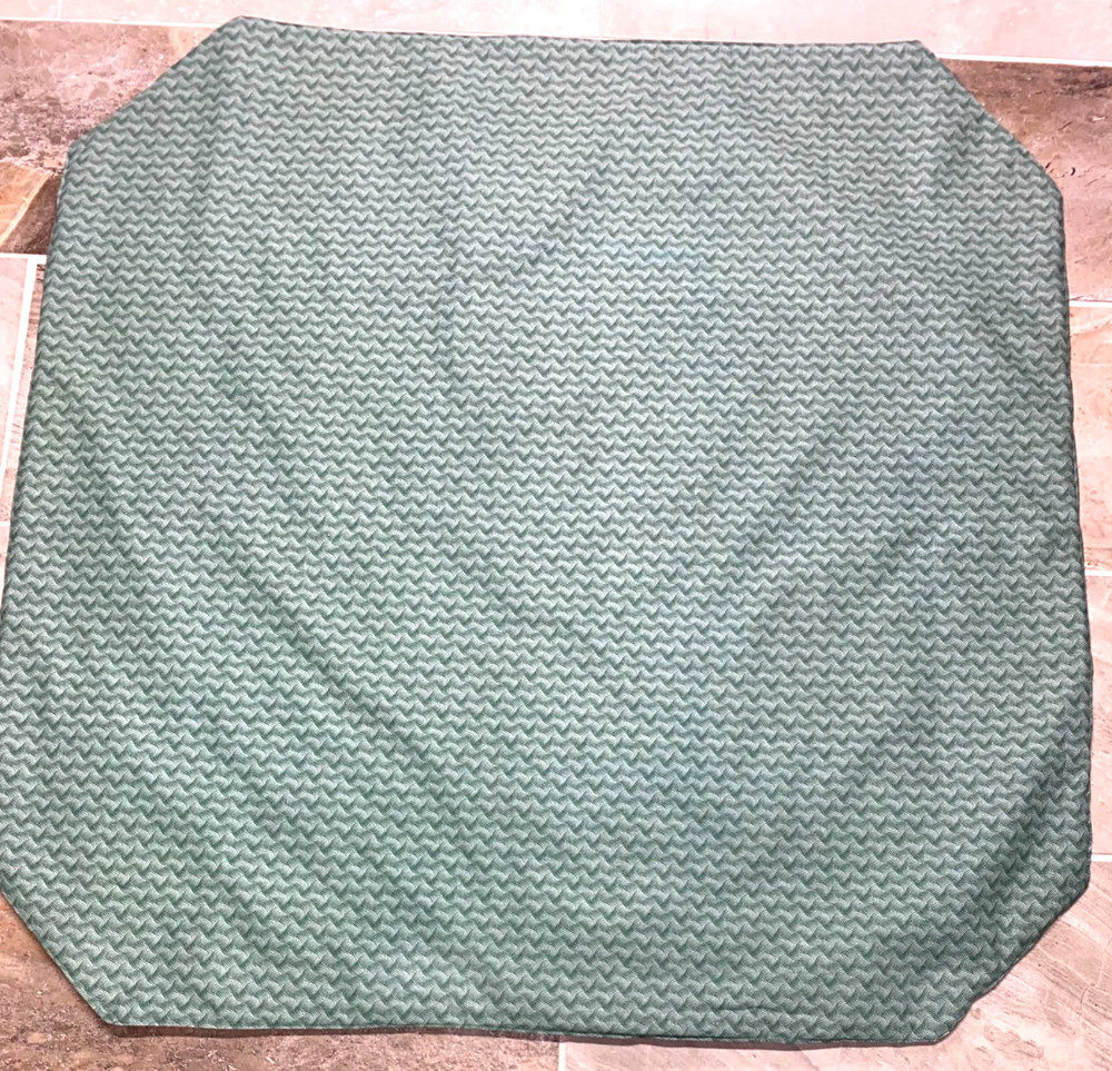 Quilted Green & Peach Patchwork Design Lap Quilt / Wall Hanging /Table Topper
