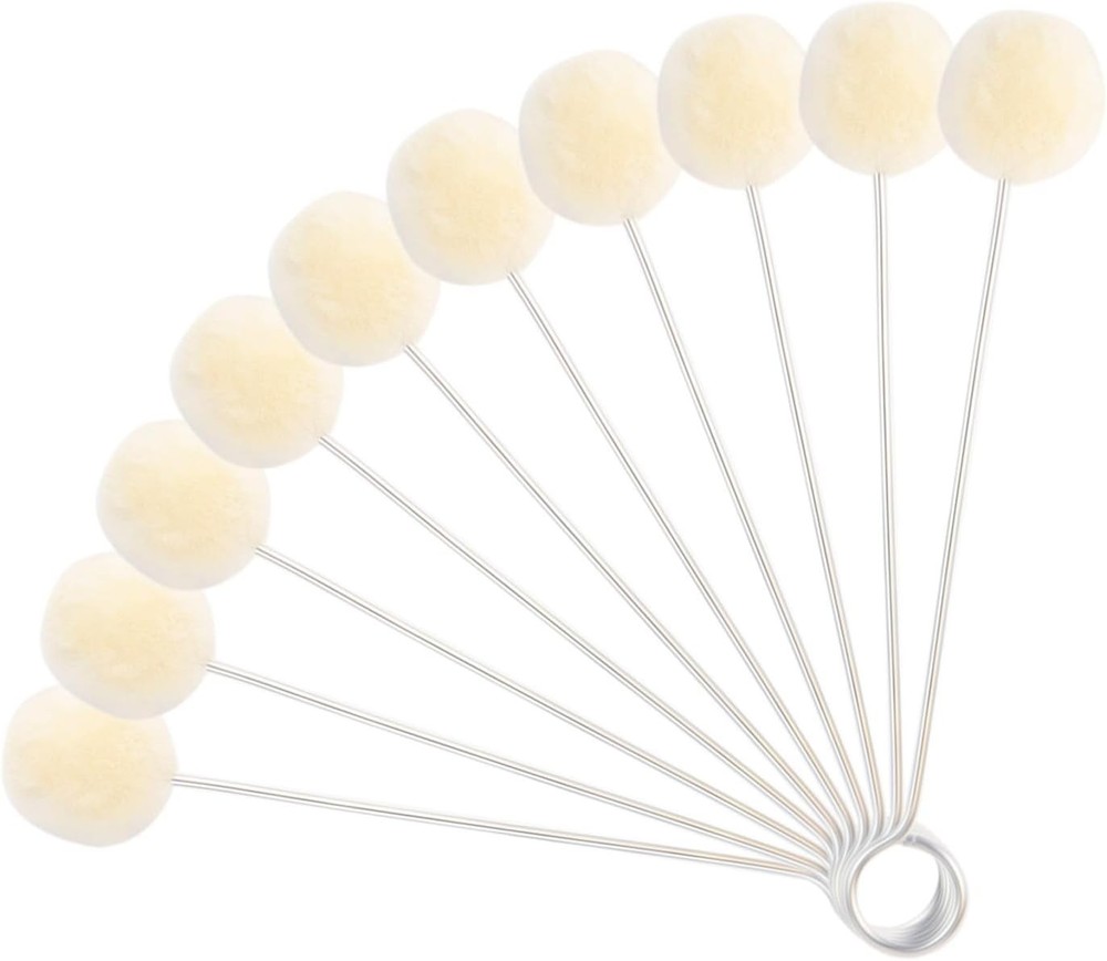 Versatile Leather Dye Applicator Wool Daubers - 10 Pieces for DIY Projects