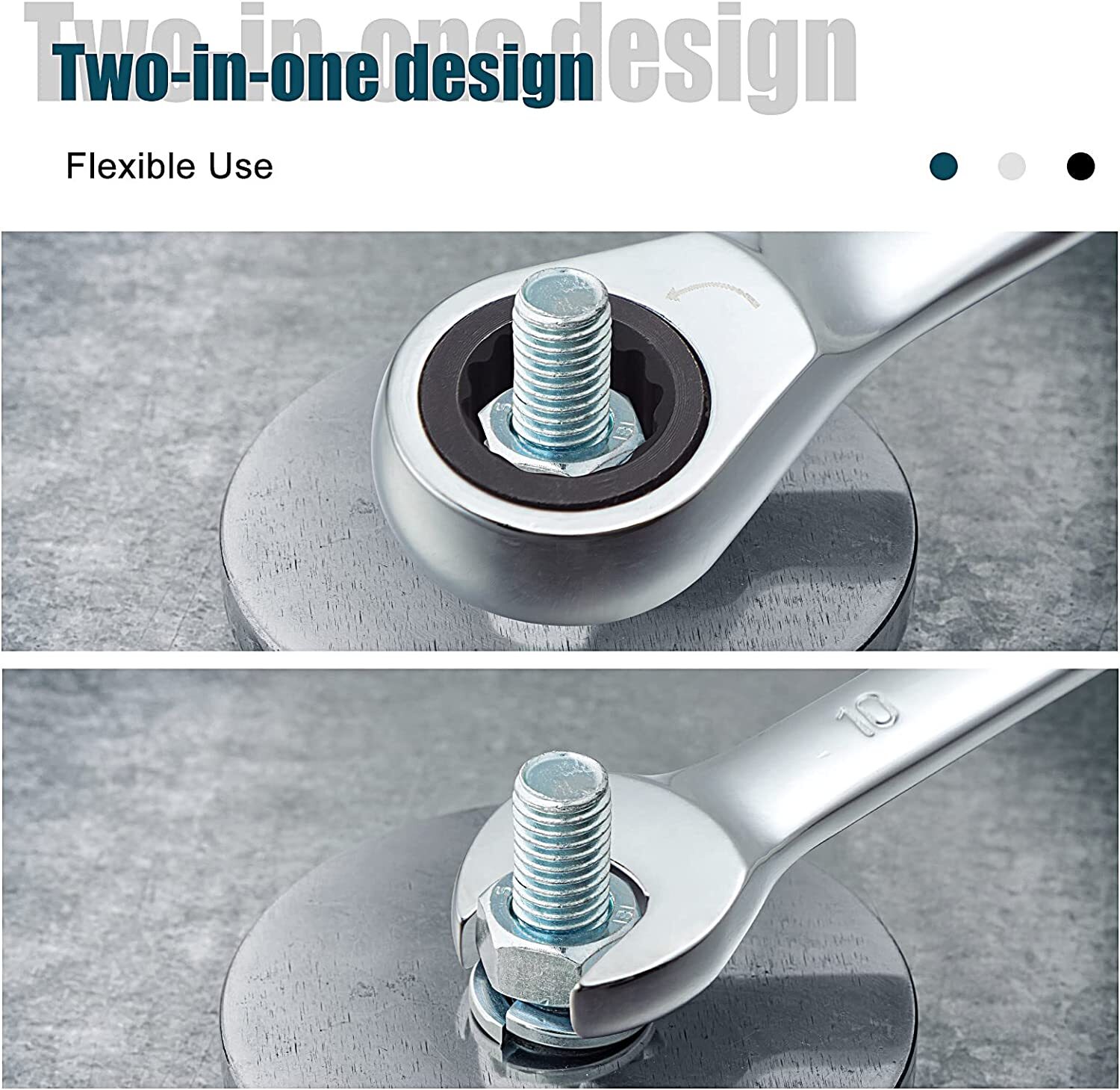 10mm/Metric Ratcheting Combination SORAKO Chrome Vanadium Steel Wrench Tools