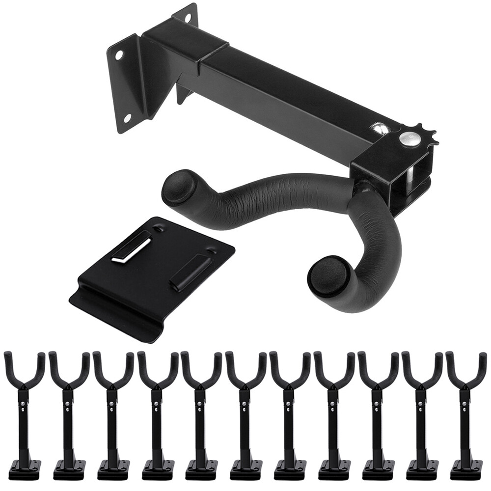 2/4/6/8/10/12x Guitar Hanger Wall Mount Metal Hook Adjustable w/Slat Wall Adapte