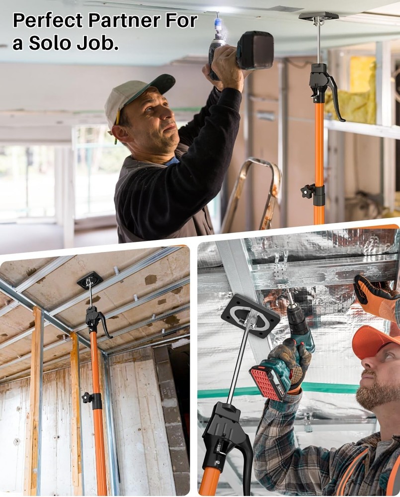 Cabinet Jack Support Pole, 49.2-114.2 inches Third Hand Tools Adjustable Supp...