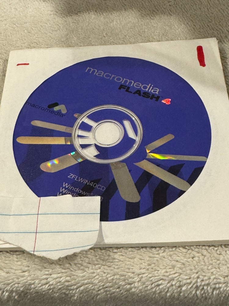 Macromedia Flash 4 for Microsoft Windows 95-98-NT - CD ONLY WITH SERIAL #!!