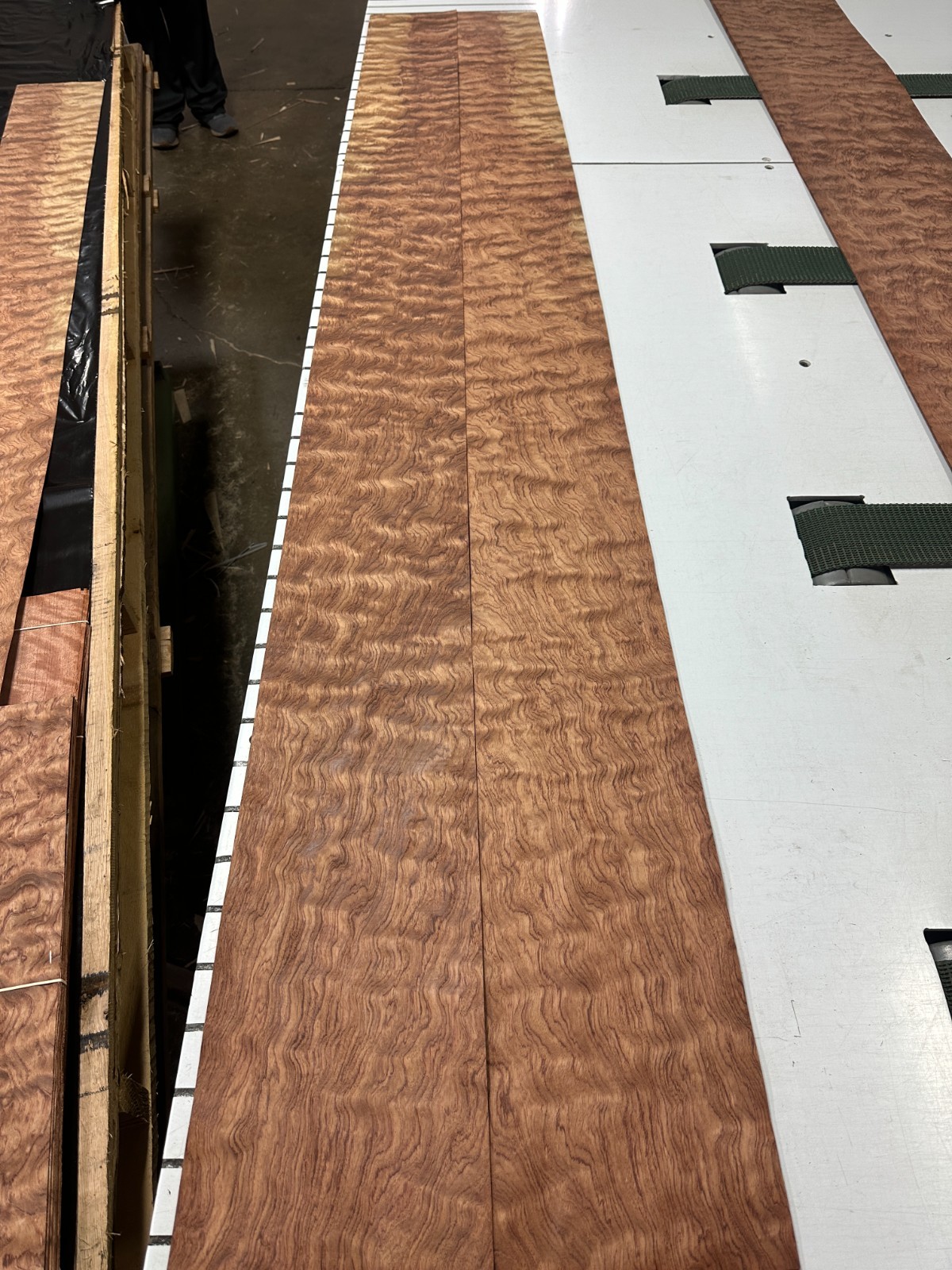 Bubinga Raw Wood Veneer 2 sheets 94'' x 8'' 317G