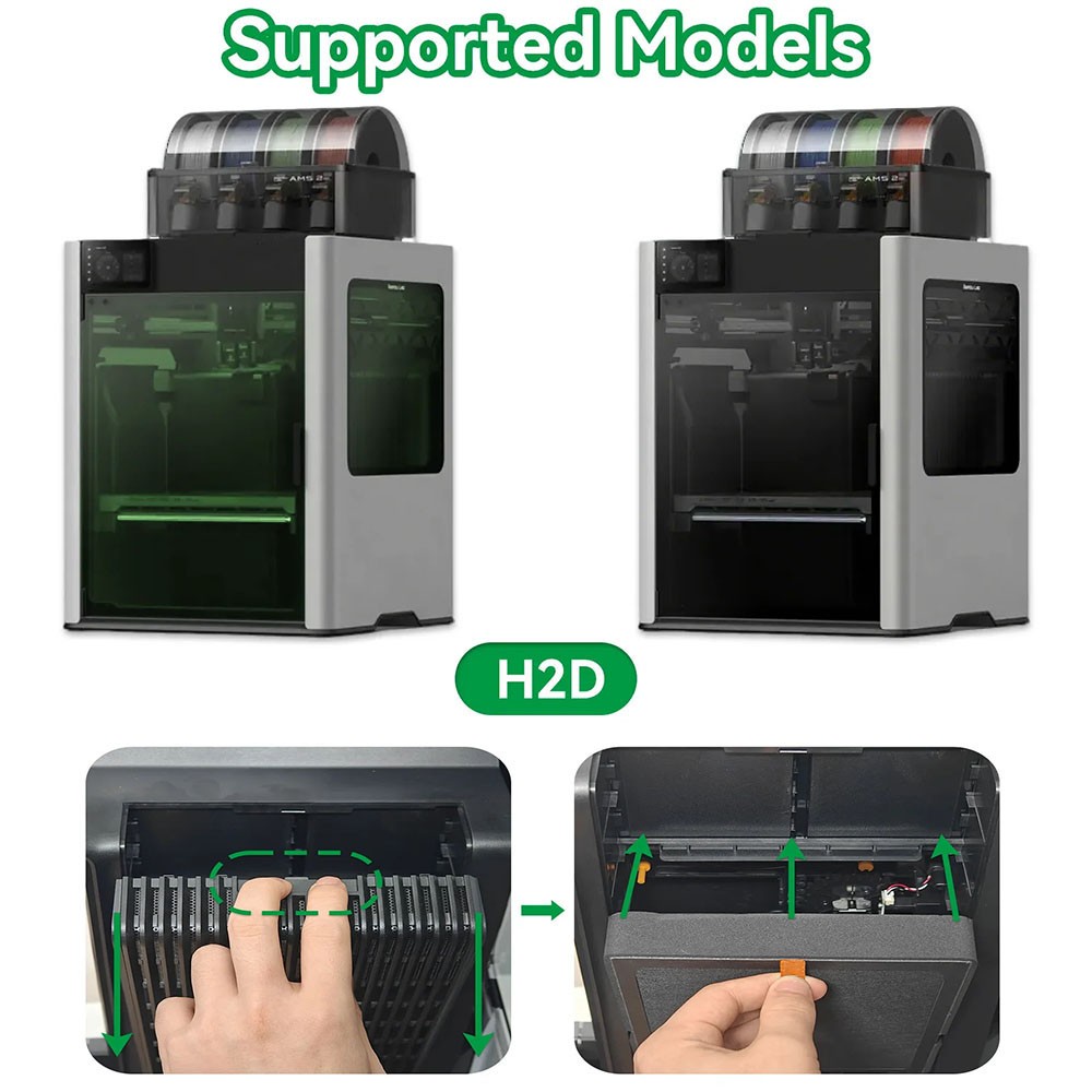 HEPA 13 &Activated Carbon Combo Air Filter Purifier For Bambu Lab H2D 3D printer
