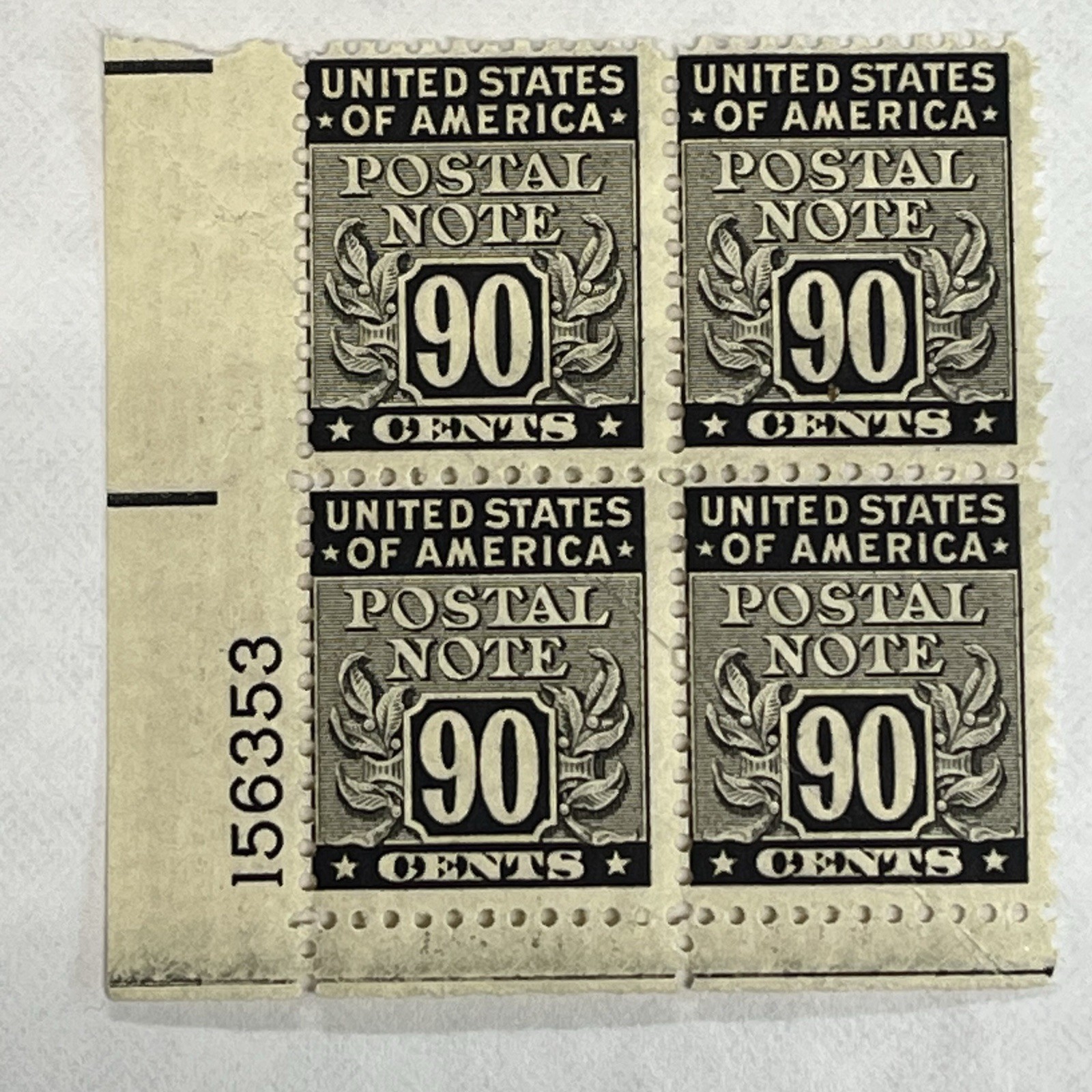 Stamp Postage US. 90 cent note block