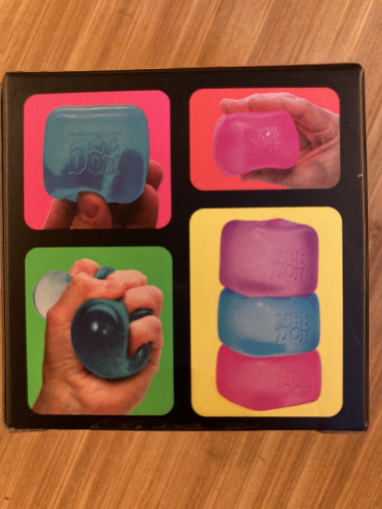 NEW Nee Doh Needoh Nice Cube Super Solid Squish Blue Toy