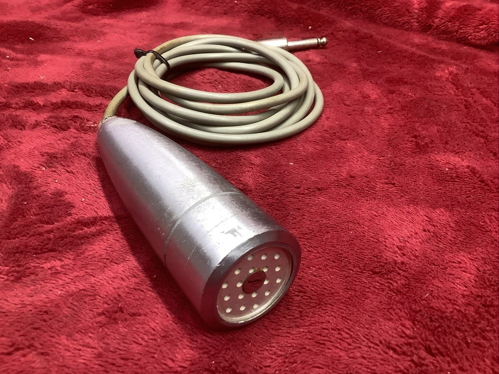 Vintage Shure Silvertone Jr. Bullet Harp Microphone WORKS Solid Heavy 4 1/2”