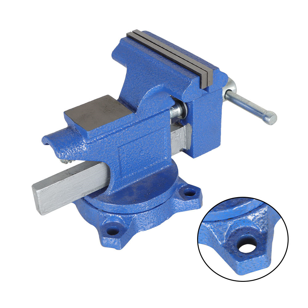 4.5" Bench Vise with Anvil Swivel Locking Base Table top Clamp Heavy Duty Vice