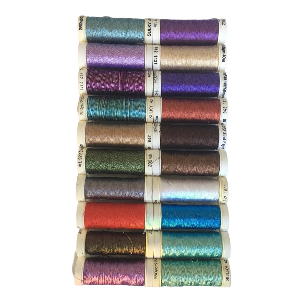 20 spools sulky 30 embroidery thread Germany assorted colors