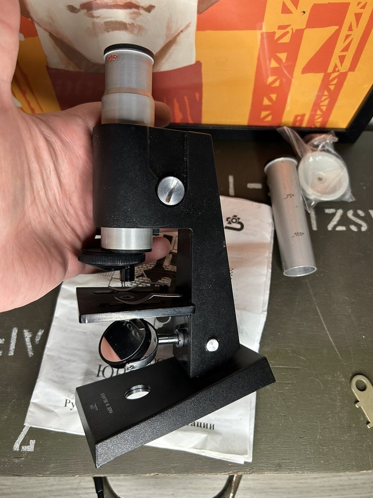 Vintage Mini microscope юннат 2п-3 Made In Belarus 🇧🇾