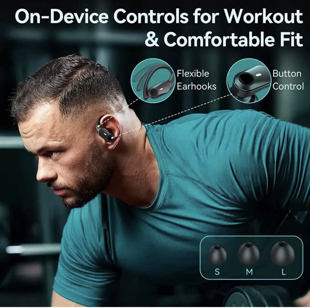 Wireless Earbuds Earhook Headset with Mic Waterproof for Apple iPhone 13 Pro Max
