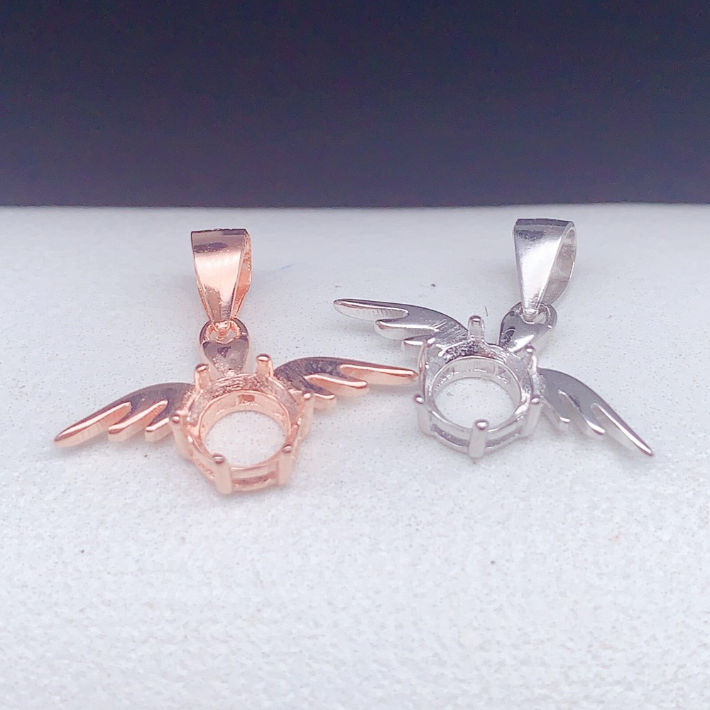 Silver 925 pendant empty setting, DIY blank setting YD68